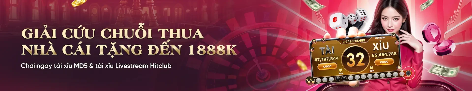 banner tx88 ưu đãi chuỗi thua 1888k