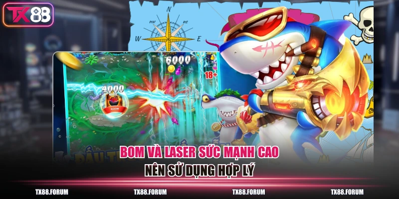 Bom và laser sức mạnh cao nên sử dụng hợp lý