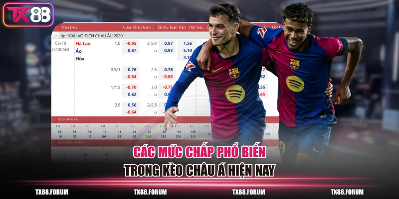 Các mức chấp phổ biến trong kèo châu Á hiện nay