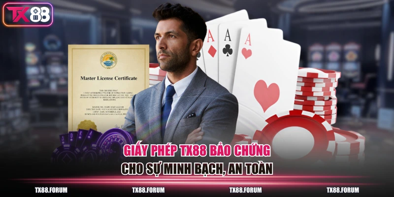 Giấy phép TX88 bảo chứng cho sự minh bạch, an toàn